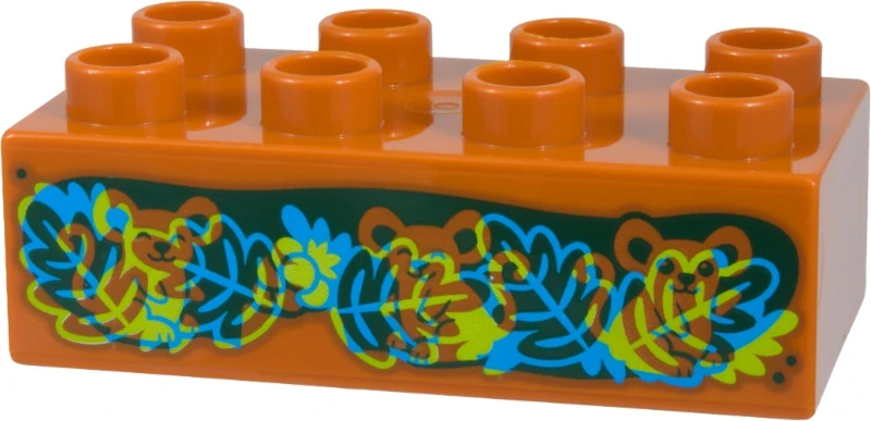 LEGO® DUPLO® KOSTKA 2X2 A 2X4 SPECIÁLNÍ POTISK + 2 ČOČKY - SADA