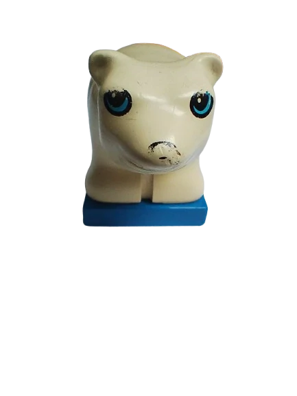 LEGO® DUPLO® LEDNÍ MEDVĚD MEDVÍDEK - ZAŽLOUTLÝ, OTISKY
