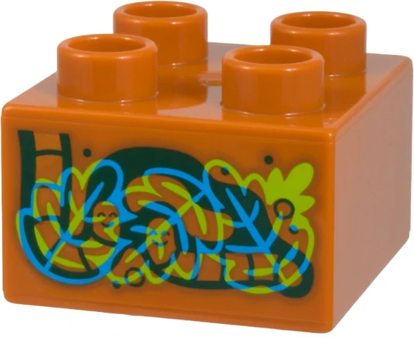 LEGO® DUPLO® KOSTKA 2X2 A 2X4 SPECIÁLNÍ POTISK + 2 ČOČKY - SADA