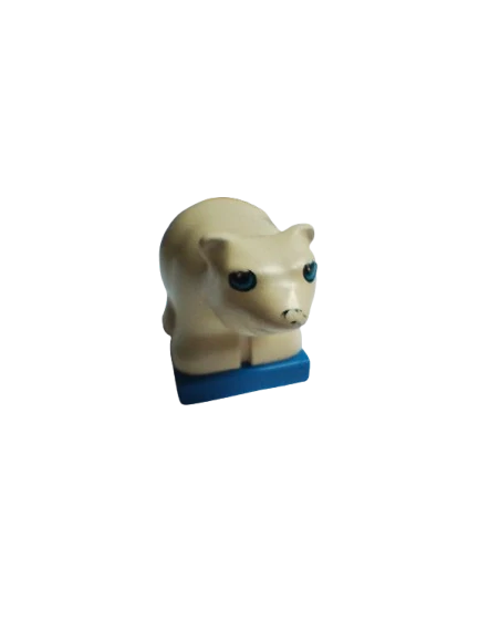 LEGO® DUPLO® LEDNÍ MEDVĚD MEDVÍDEK - ZAŽLOUTLÝ, OTISKY
