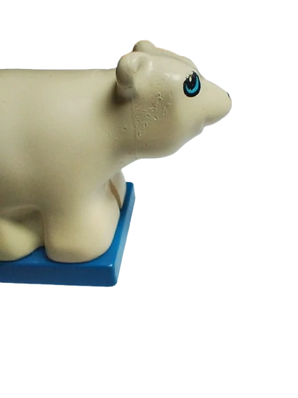 LEGO® DUPLO® LEDNÍ MEDVĚD MEDVÍDEK - ZAŽLOUTLÝ, OTISKY