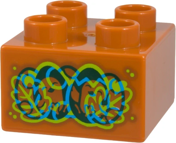 LEGO® DUPLO® KOSTKA 2X2 A 2X4 SPECIÁLNÍ POTISK + 2 ČOČKY - SADA