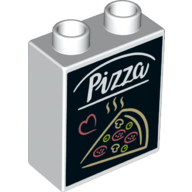 LEGO® DUPLO® KOSTKA 2X1 POTISK PIZZA