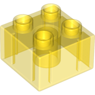 LEGO® DUPLO® KOSTKA KOSTKY 2X2 NOPY PRŮHLEDNÁ