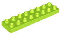 LEGO® DUPLO® KOSTKA TRAVERZKA 2X8 NÍZKÁ