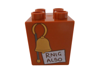LEGO® DUPLO® KOSTKA 2X2 S POTISKEM ZVONEK OD MEDVÍDKA PÚ