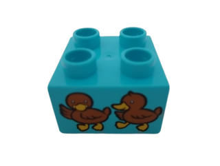 LEGO® DUPLO® KOSTKA 2X2 S POTISKEM KAČENKY KACHNY