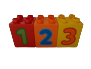 LEGO® DUPLO® KOSTKA 2X2 VYSOKÁ POTISK ČÍSLA 123