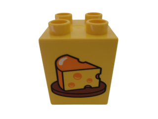 LEGO® DUPLO® KOSTKA 2X2 VYSOKÁ S POTISKEM SÝR