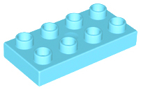 LEGO® DUPLO® KOSTKA TRAVERZKA 2x4 NÍZKÁ
