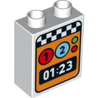 LEGO® DUPLO® KOSTKA 2X2 POTISK SEMAFOR