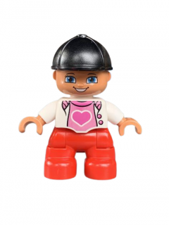 LEGO® DUPLO® FIGURKA DÍTĚ HOLČIČKA ŽOKEJKA