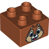 LEGO® DUPLO® KOSTKA 2X2 S POTISKEM CHIP VEVERKA