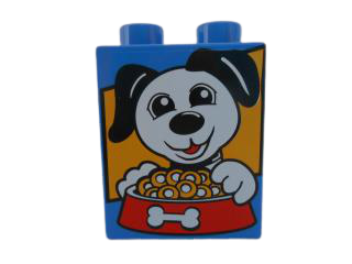 LEGO® DUPLO® KOSTKA 2X1 S POTISKEM PES KRMENÍ