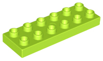 LEGO® DUPLO® KOSTKA TRAVERZKA NÍZKÁ 2x6 NOPY