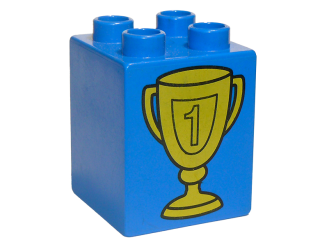 LEGO® DUPLO® KOSTKA 2X2 VYSOKÁ S POTISKEM POHÁR