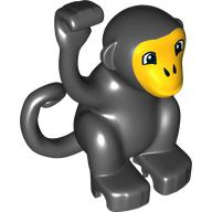 LEGO® DUPLO® ČERNÁ OPICE OPIČKA S OCÁSKEM NA STRANU