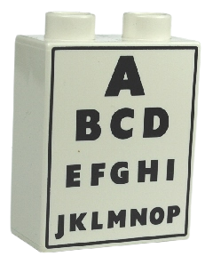 LEGO® DUPLO® KOSTKA 2X1 S POTISKEM  PÍSMENA ABCD