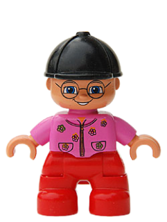 LEGO® DUPLO® FIGURKA DÍTĚ HOLČIČKA ŽOKEJKA - BRÝLE