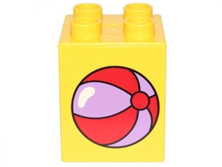 LEGO® DUPLO® KOSTKA 2X2 S POTISKEM MÍČ