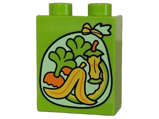 LEGO@ DUPLO@ KOSTKA POTISK RECYKLACE ODPADKY