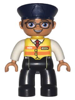 LEGO® DUPLO® FIGURKA MUŽ VÝPRAVČÍ STROJVŮDCE STROJVEDOUCÍ