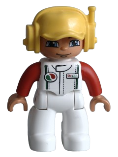 LEGO® DUPLO® FIGURKA MUŽ NAVIGÁTOR PILOT ZÁVODNÍK