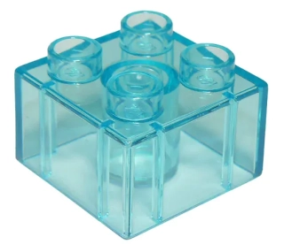 LEGO® DUPLO® PRŮHLEDNÁ KOSTKA 2X2 NOPY