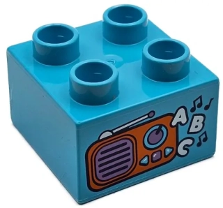 LEGO® DUPLO® KOSTKA 2X2 S POTISKEM RÁDIO