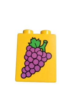 LEGO® DUPLO® KOSTKA 2X1 POTISK HROZNOVÉ VÍNO HROZEN