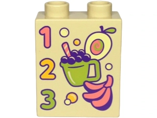 LEGO® DUPLO® KOSTKA 2X1 NOP POTISK CENÍK 