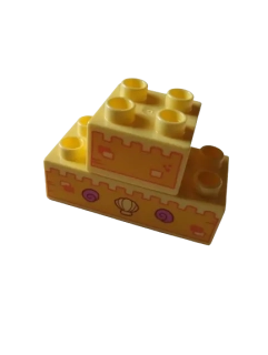 LEGO® DUPLO® KOSTKA 2X4 POTISK HRAD Z PÍSKU