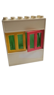 LEGO® DUPLO® STĚNA OKNO + ZÁVĚS - ZAŽLOUTLÉ - VIZ POPIS
