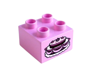 LEGO® DUPLO® KOSTKA 2X2 S POTISKEM DORT