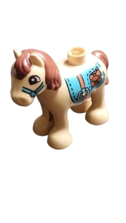 LEGO® DUPLO® KŮŇ HŘÍBĚ KONÍK PONÍK - ODŘENÉ BOKY