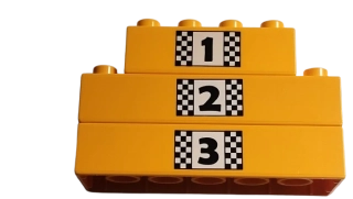 LEGO® DUPLO® KOSTKA 2X4 TRAVERZA 2X6 S POTISKEM STUPNĚ VÍTĚZŮ