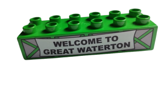 LEGO® DUPLO® TRAVERZA 2X6 S POTISKEM WELCOME TO GREAT WATERTON