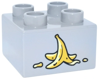 LEGO® DUPLO® KOSTKA 2X2 POTISK SLUPKA OD BANÁNU BANÁN