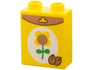 LEGO® DUPLO® KOSTKA 2X1 S POTISKEM SÁČEK SEMEN SEMÍNEK