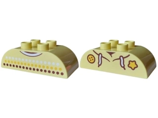 LEGO® DUPLO® KOSTKA OBLÁ 2X4 S POTISKEM - 1 KUS!!!