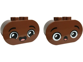LEGO® DUPLO® KOSTKA POTISK OBLIČEJ - 1 KUS!!!!