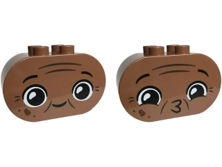LEGO® DUPLO® KOSTKA POTISK OBLIČEJ - 1 KUS!!!!
