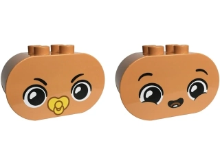 LEGO® DUPLO® KOSTKA POTISK OBLIČEJ - 1 KUS!!!!