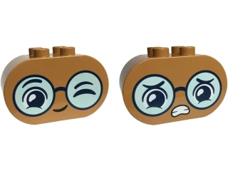 LEGO® DUPLO® KOSTKA POTISK OBLIČEJ - 1 KUS!!!!