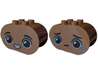 LEGO® DUPLO® KOSTKA POTISK OBLIČEJ - 1 KUS!!!!