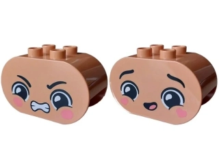 LEGO® DUPLO® KOSTKA POTISK OBLIČEJ - 1 KUS!!!!