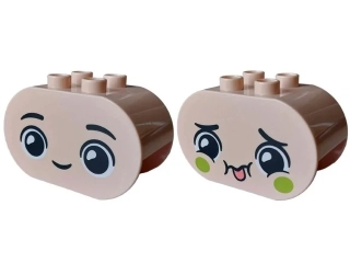 LEGO® DUPLO® KOSTKA POTISK OBLIČEJ - 1 KUS!!!!