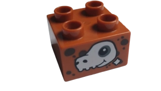 LEGO® DUPLO® KOSTKA 2X2 S POTISKEM DINO - LEBKA