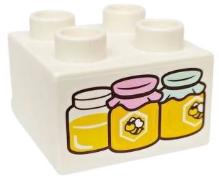 LEGO® DUPLO® KOSTKA 2X2 S POTISKEM MED