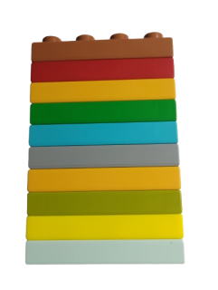 LEGO® DUPLO® KOSTKY TRAVERZY 2x4 NÍZKÉ - SADA 
